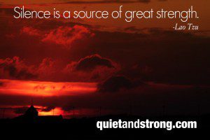 Silence is a source of strength