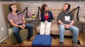 Opposites attract as introverts and extroverts engage in conversation on a couch.
